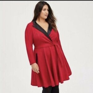 Torrid Tuxedo Red Fit and Flare Dress Size 10 NWT